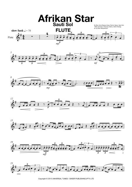 Afrikan Star Flute Solo Sheet Music