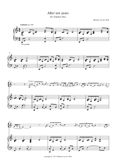 After Ten Years Sheet Music