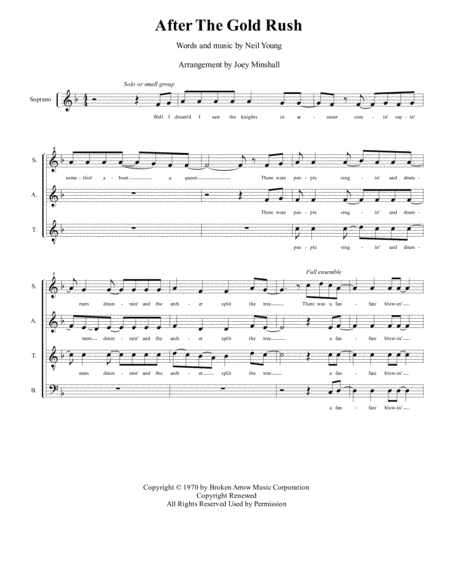 After The Gold Rush Sheet Music