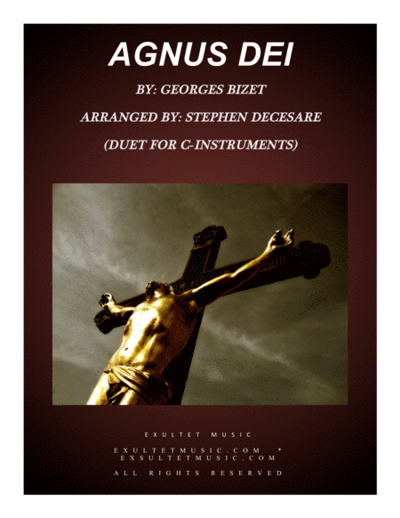 Free Sheet Music Agnus Dei Duet For C Instruments