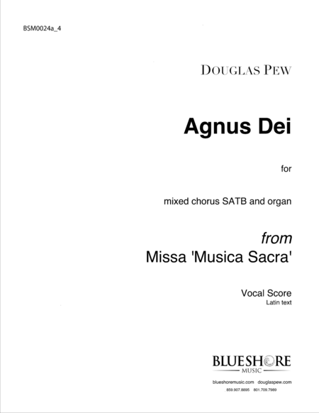 Free Sheet Music Agnus Dei Satb And Organ