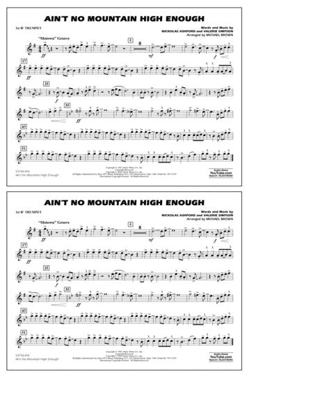 Free Sheet Music Aint No Mountain High Enough Arr Michael Brown 1st Bb Trumpet