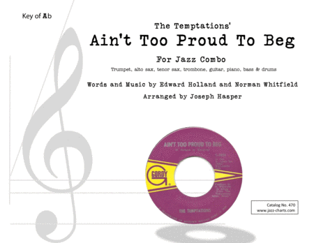 Aint Too Proud To Beg Jazz Combo Instrumental Sheet Music