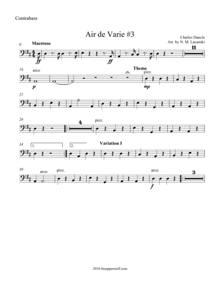 Free Sheet Music Air De Varie 3