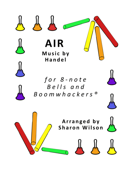 Air For 8 Note Bells And Boomwhackers With Black And White Notes Sheet Music