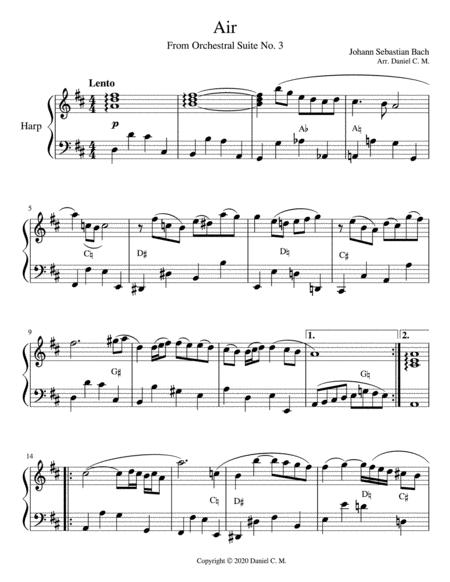 Free Sheet Music Air For Harp Simplified