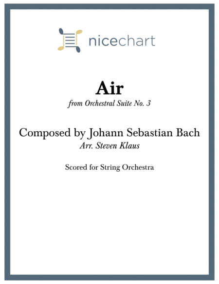 Free Sheet Music Air From Orchestral Suite No 3 Score Parts