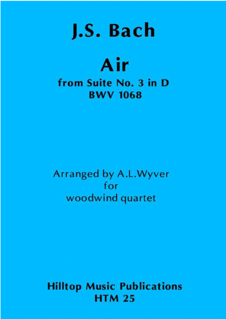 Air From Suite No 3 In D Arr Woodwind Quartet Sheet Music