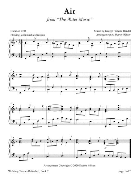 Air From The Water Music Piano Solo Sheet Music