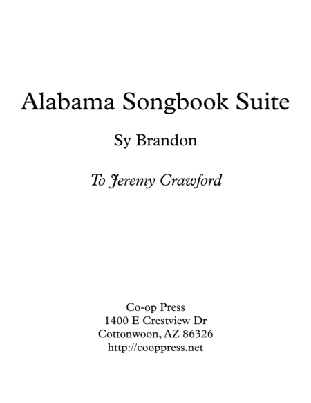 Free Sheet Music Alabama Songbook Suite
