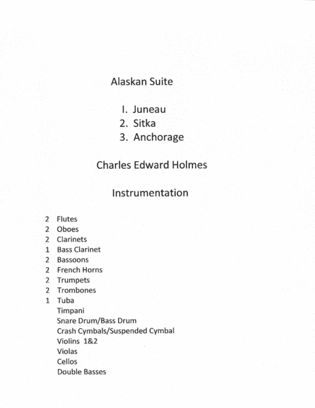 Free Sheet Music Alaskan Suite Full Orchestra Set