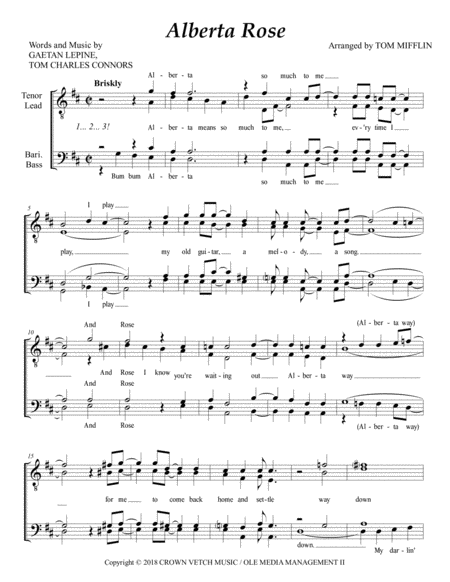 Alberta Rose Sheet Music