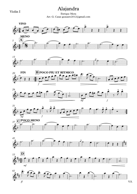 Free Sheet Music Alejandra