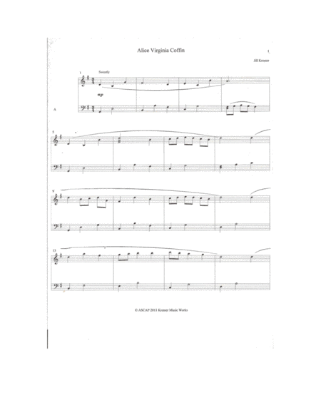 Free Sheet Music Alice Virginia Coffin