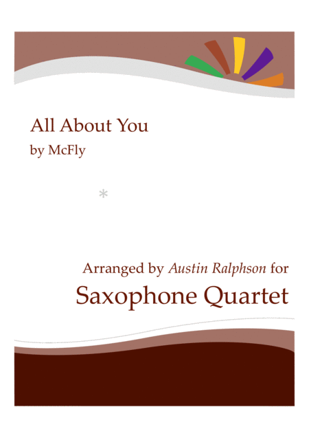 Free Sheet Music All About You Sax Quartet