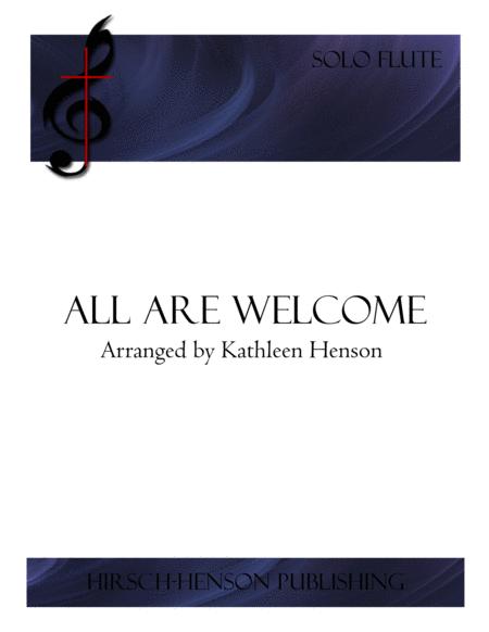 Free Sheet Music All Are Welcome Solo Flute