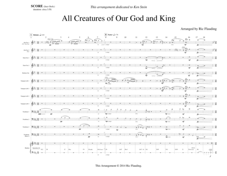 All Creatures Of Our God And King Jazz Band Sheet Music