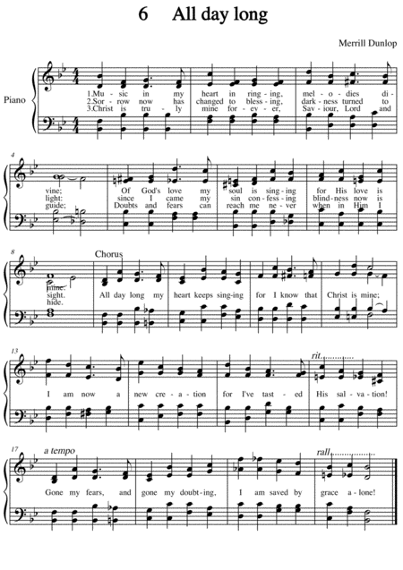 Free Sheet Music All For Jesus A New Tune To A Wonderful Old Hymn That Needs To Be Rediscovered