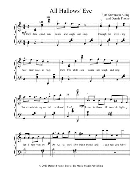 Free Sheet Music All Hallows Eve