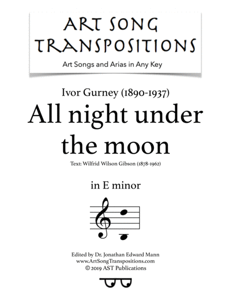 Free Sheet Music All Night Under The Moon E Minor