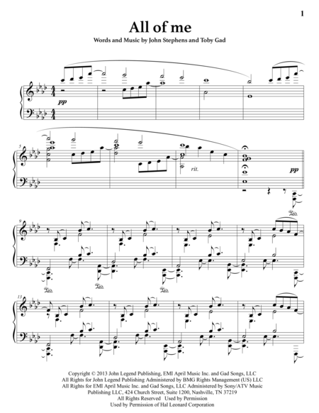 Free Sheet Music All Of Me Advanced Piano Solo