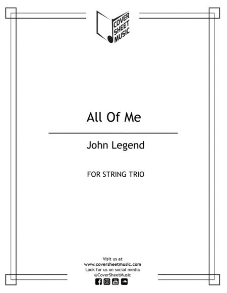 All Of Me String Trio Sheet Music