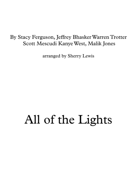 All Of The Lights String Duo For String Duo Sheet Music