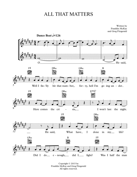 All That Matters Sheet Music