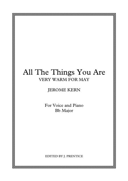 All The Things You Are Bb Major Sheet Music