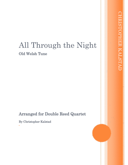 Free Sheet Music All Through The Night Double Reed Quartet