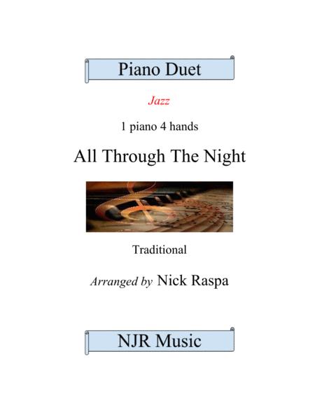 All Through The Night Jazz Piano Duet Advanced Intermediate Sheet Music