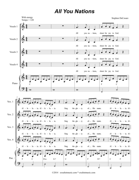 All You Nations Sheet Music