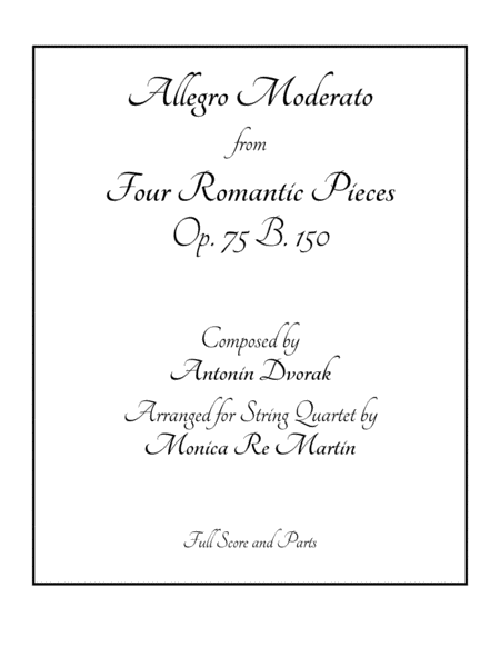 Allegro Moderato From Four Romantic Pieces Sheet Music