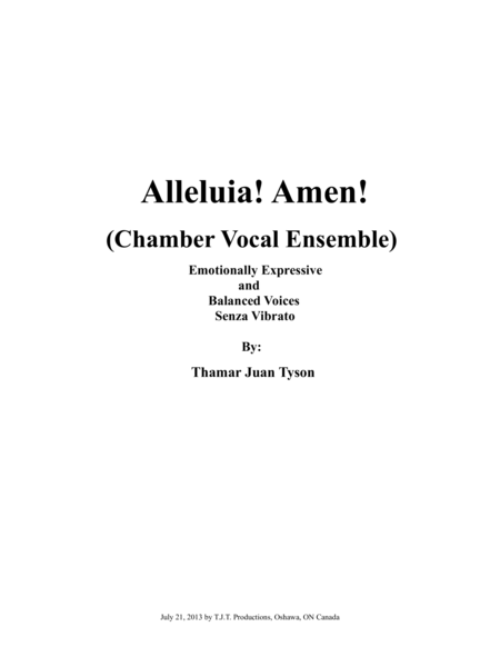 Alleluia Amen Sheet Music