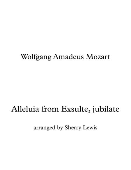 Alleluia From Exsulte Jubilate Duo For String Duo Woodwind Duo Any Combination Of A Treble Clef Instrument And A Bass Clef Instrument Concert Pitch Sheet Music