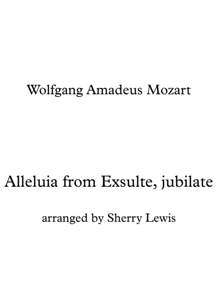 Alleluia From Exsulte Jubilate K 165 String Trio For String Trio Sheet Music