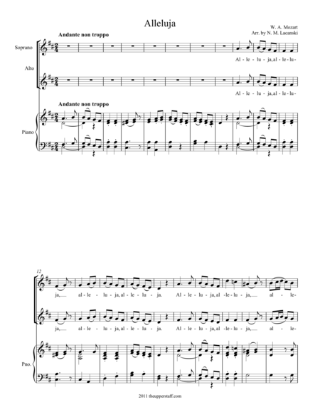 Free Sheet Music Alleluja