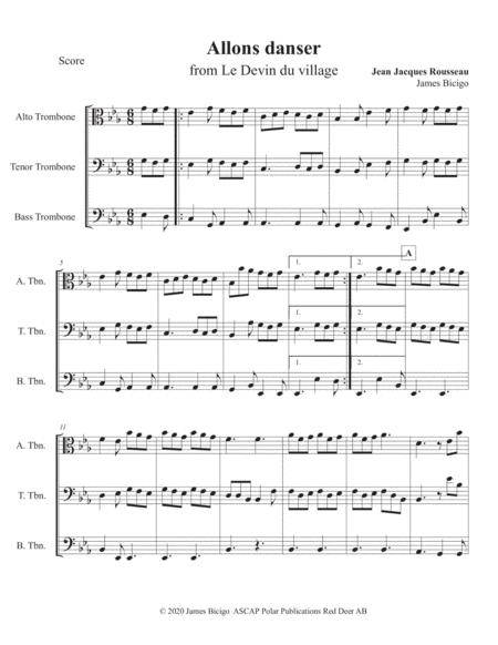 Free Sheet Music Allons Dancer From Le Devin Du Village