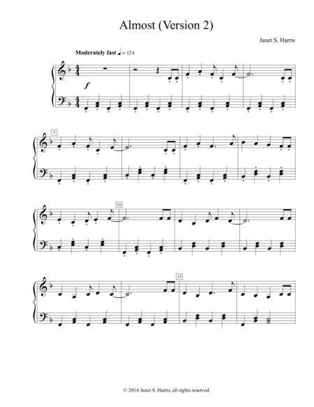 Almost Version 2 Sheet Music