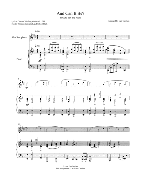 Alto Sax And Can It Be Theme And Variations Sheet Music