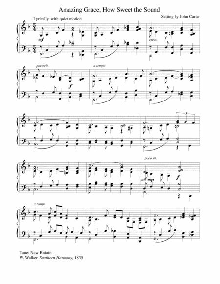 Free Sheet Music Amazing Grace 5 4