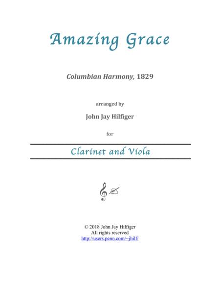 Amazing Grace For Clarinet And Viola Sheet Music