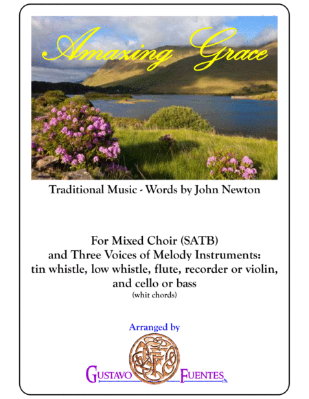 Free Sheet Music Amazing Grace For Mixed Choir And Melody Instruments