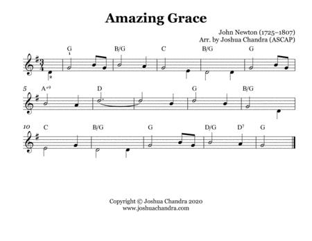 Free Sheet Music Amazing Grace Lead Sheet