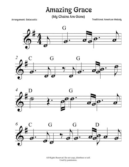 Amazing Grace My Chains Are Gone Chris Tomlin Sheet Music Beginner Sheet Music