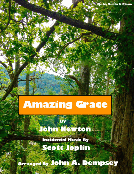 Free Sheet Music Amazing Grace The Entertainer Trio For Flute Violin And Piano
