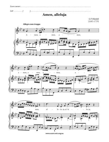 Amen Alleluia Sheet Music