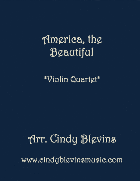 America The Beautiful For Violin Quartet Sheet Music