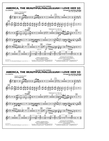 Free Sheet Music America The Beautiful Hallelujah I Love Her So Arr Michael Brown Xylophone