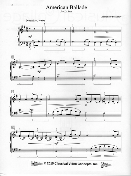 Free Sheet Music American Ballade